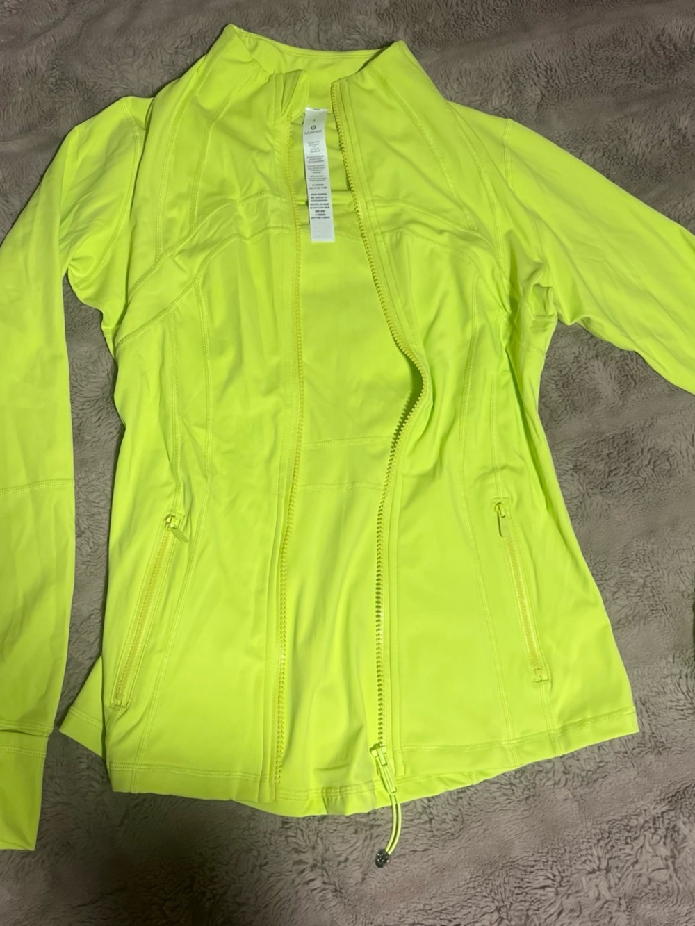 lululemon athletica Neon Yellow Full-Zip Utility Jacket